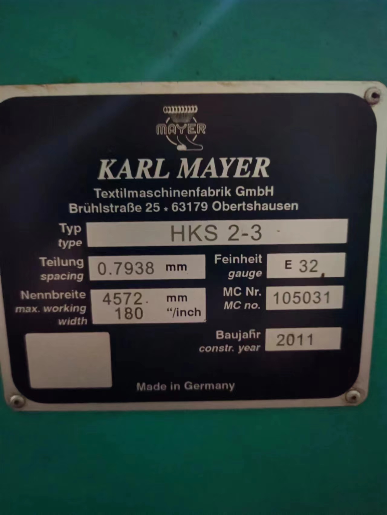 Karl Mayer warp knitting machine HKS2-3 (3)
