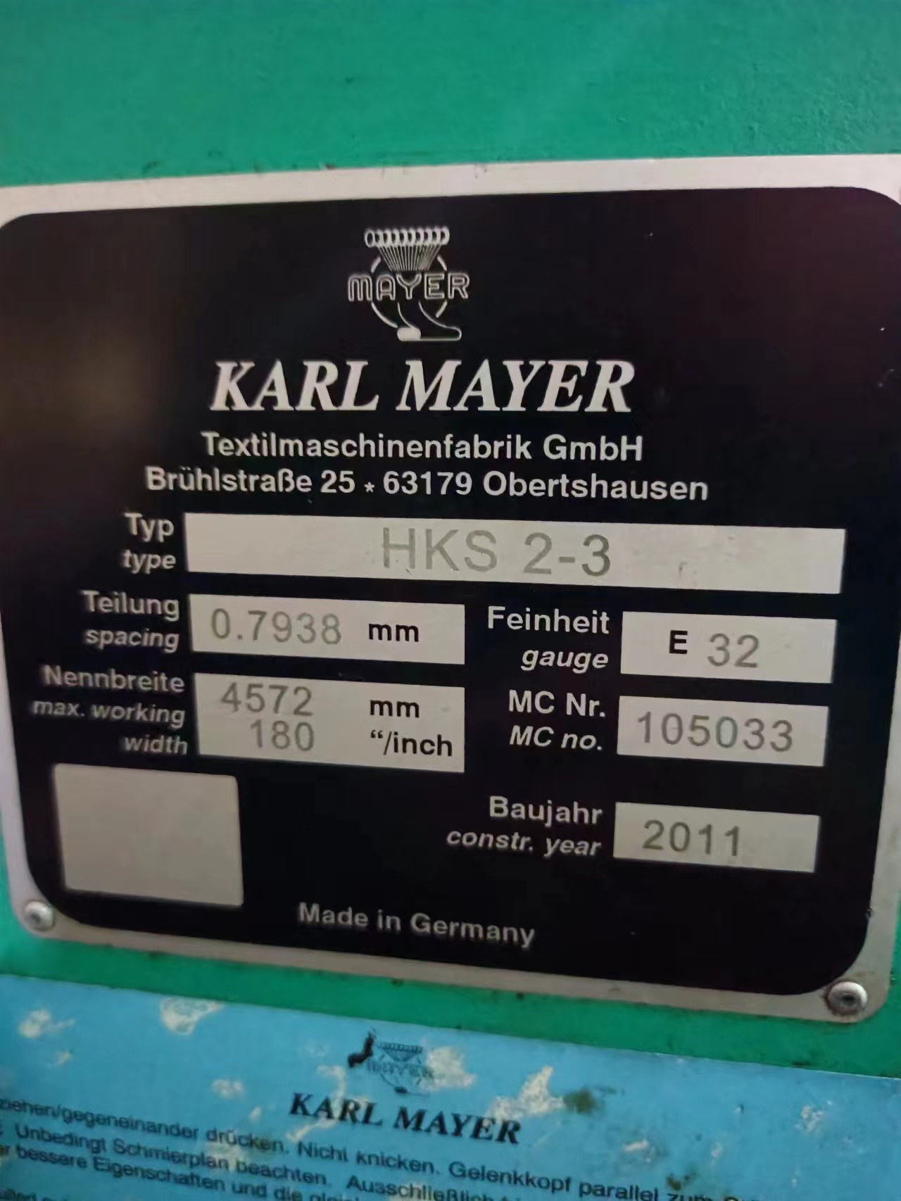 Karl Mayer warp knitting machine HKS2-3 (2)